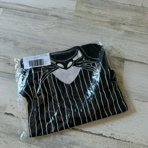 🍁 NEW Disney Nightmare Before Christmas Jack Skellington Baby Cosplay Bodysuit - Picture 9 of 11